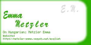 emma metzler business card